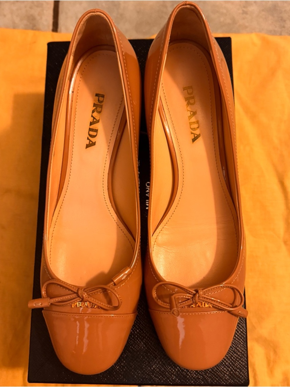 Prada Patent Leather-Calzature Donna in Nude size 8.5